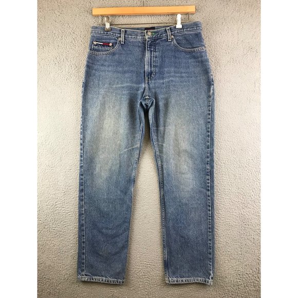 Vintage Tommy Hilfiger womens jeans size 11/30 spell out USA - Picture 2 of 9